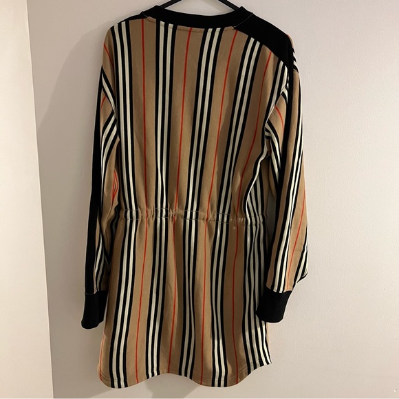 Burberry Icon Stripe Cotton Long Sleeve Dress Girls Size 12, Women’s XS - Picture 2 of 8